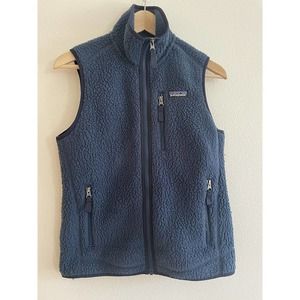 Patagonia Retro Pile Fleece Vest Women's Size S Small Polartec Stone Blue